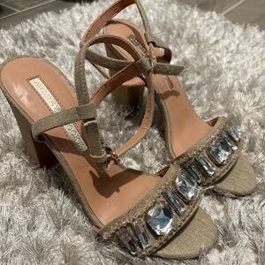 Jeweled sandal heels